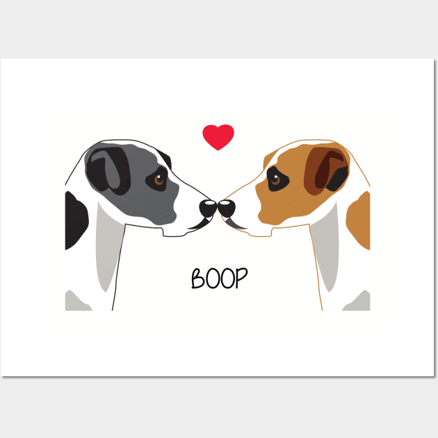Jack Russel Terrier Dog Boop I Love You Wall Art by HotPinkStudio.Me